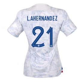 Frankrike Lucas Hernandez #21 Borta Kläder Dam VM 2022 Kortärmad